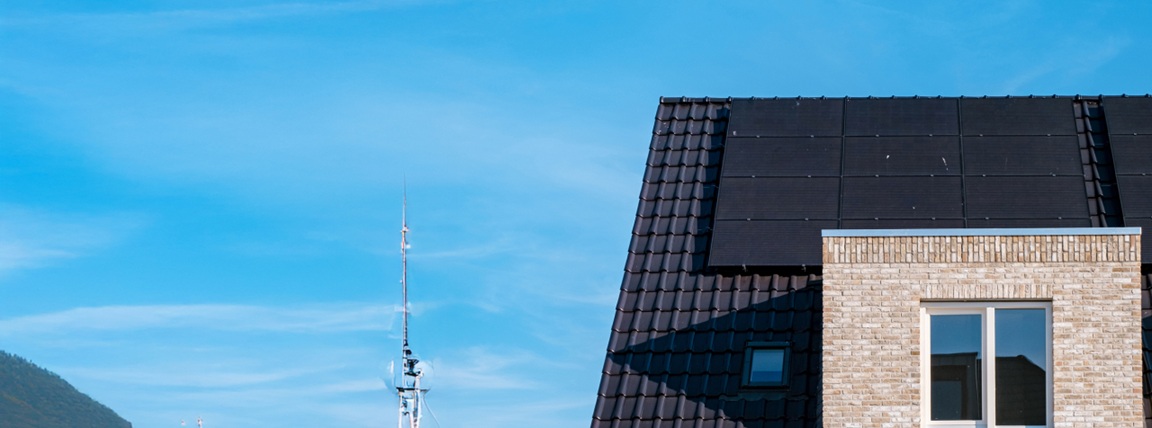 Professionel energirådgiver fra Bodil Energi demonstrerer grønne energiløsninger til boligejere