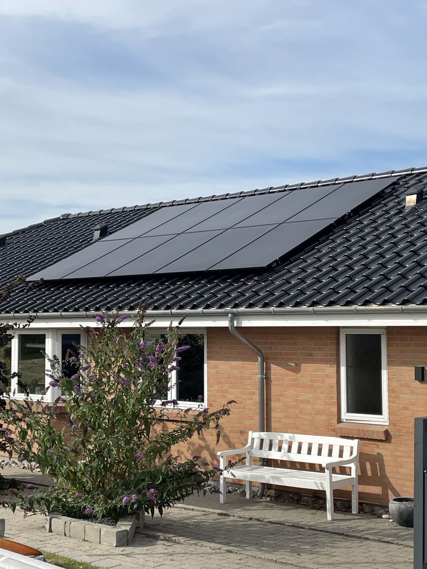 Montering af solceller på tag